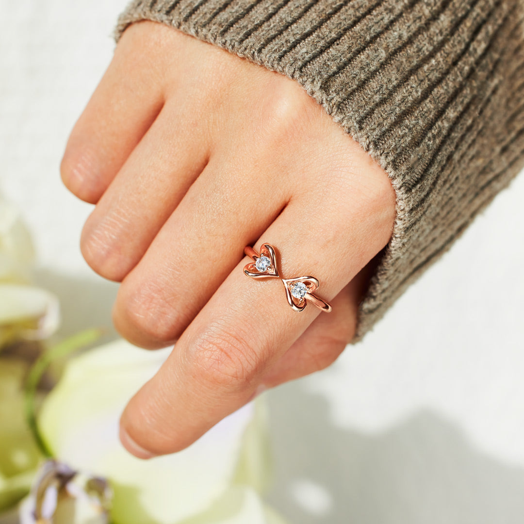 My Heart Will Always Be Tied To Yours Gathered Hearts Ring