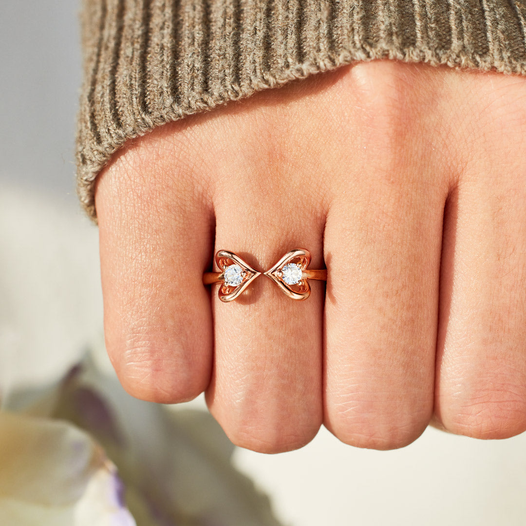 My Heart Will Always Be Tied To Yours Gathered Hearts Ring