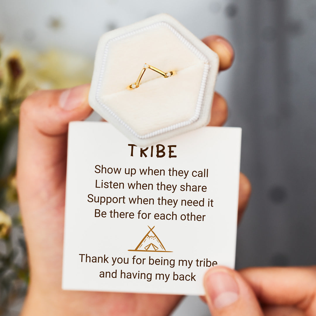 Be There For Each Other Minimalist Tribe Ring