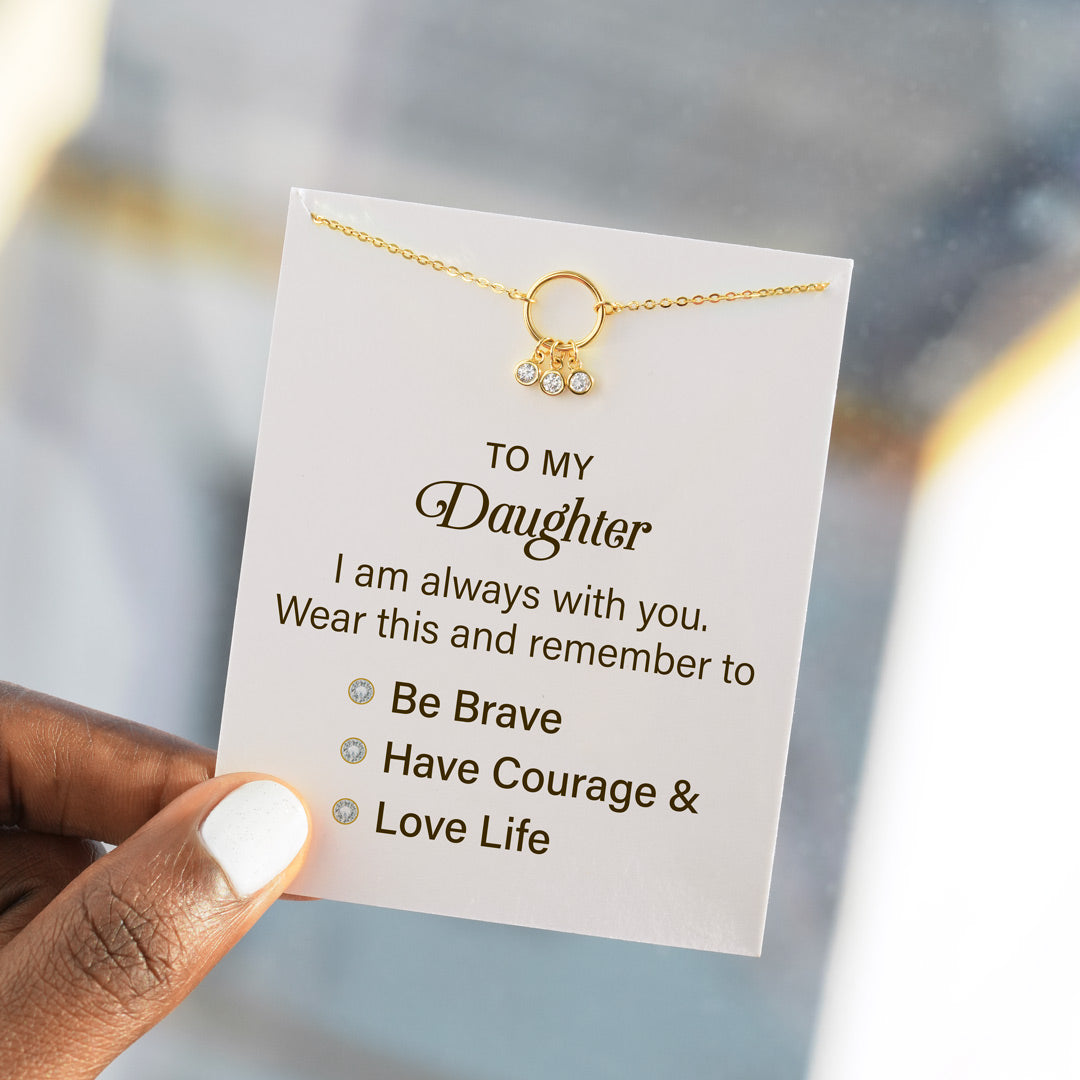 Always With You Trio Stone Circle Necklace