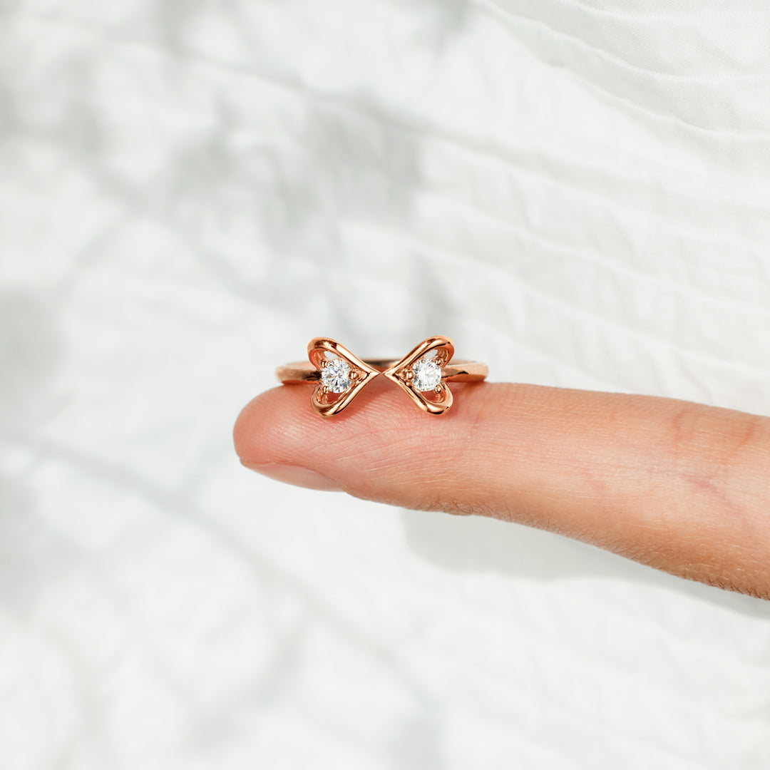 My Heart Will Always Be Tied To Yours Gathered Hearts Ring