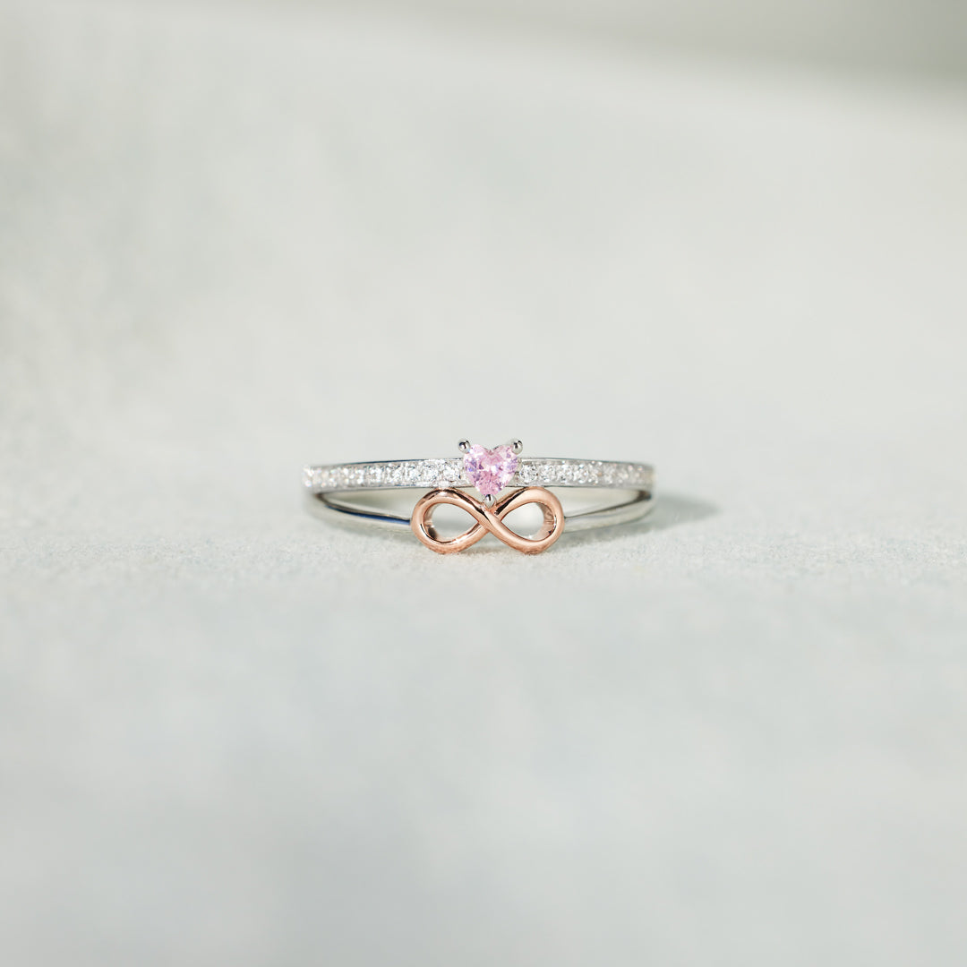 Funny & Forever Heart Infinity Sign Ring