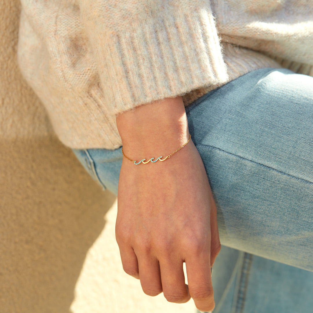 Sister In Christ Triple Wave Bracelet