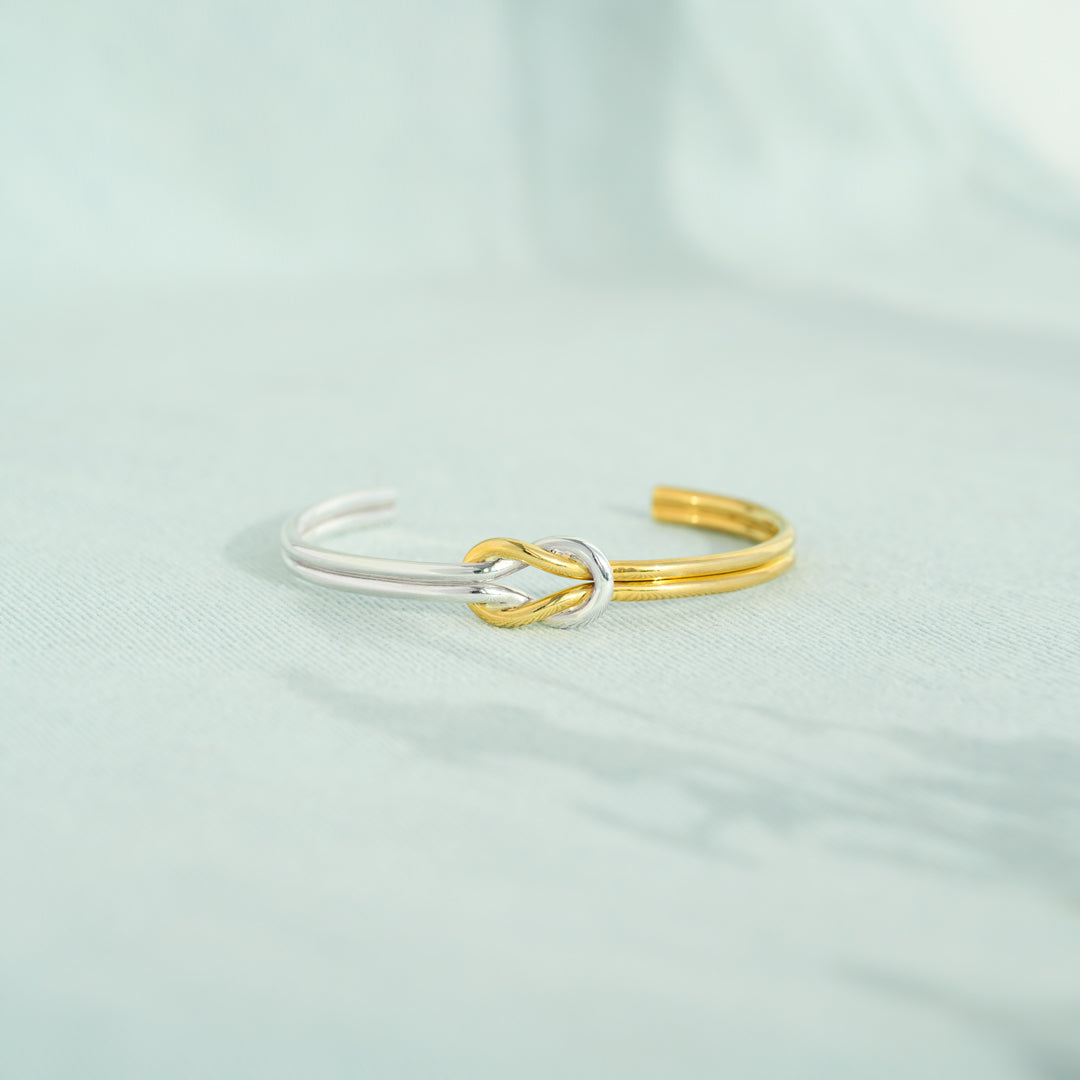 Forever Linked Together Knot Cuff Bracelet