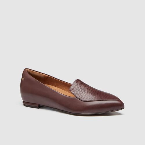 Faye Plum Lizard Emboss
