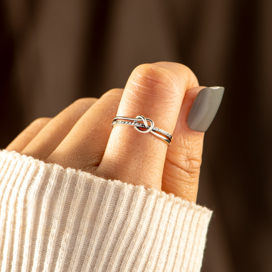 Forever Loved Double Band Knot Ring
