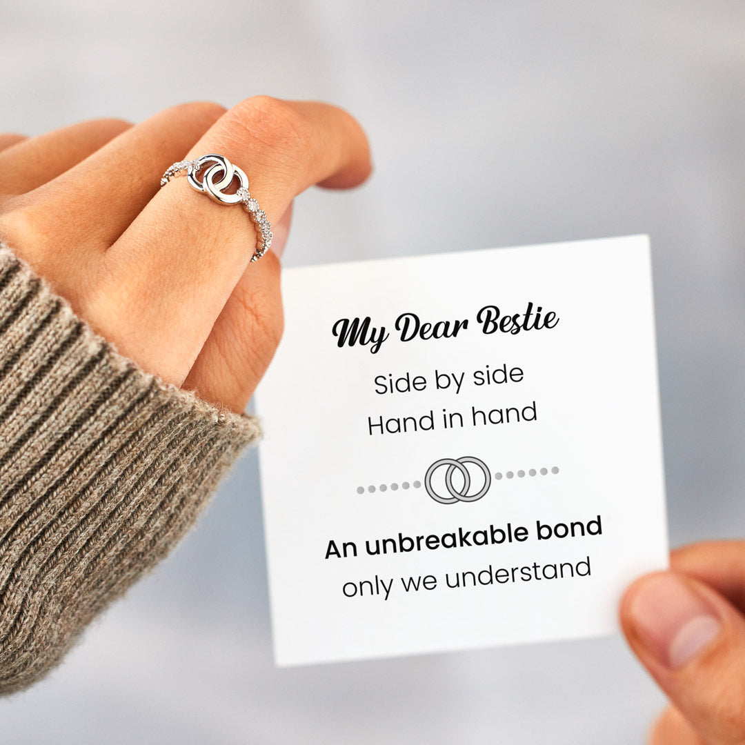 Unbreakable Bond Pavé Interlocking Ring