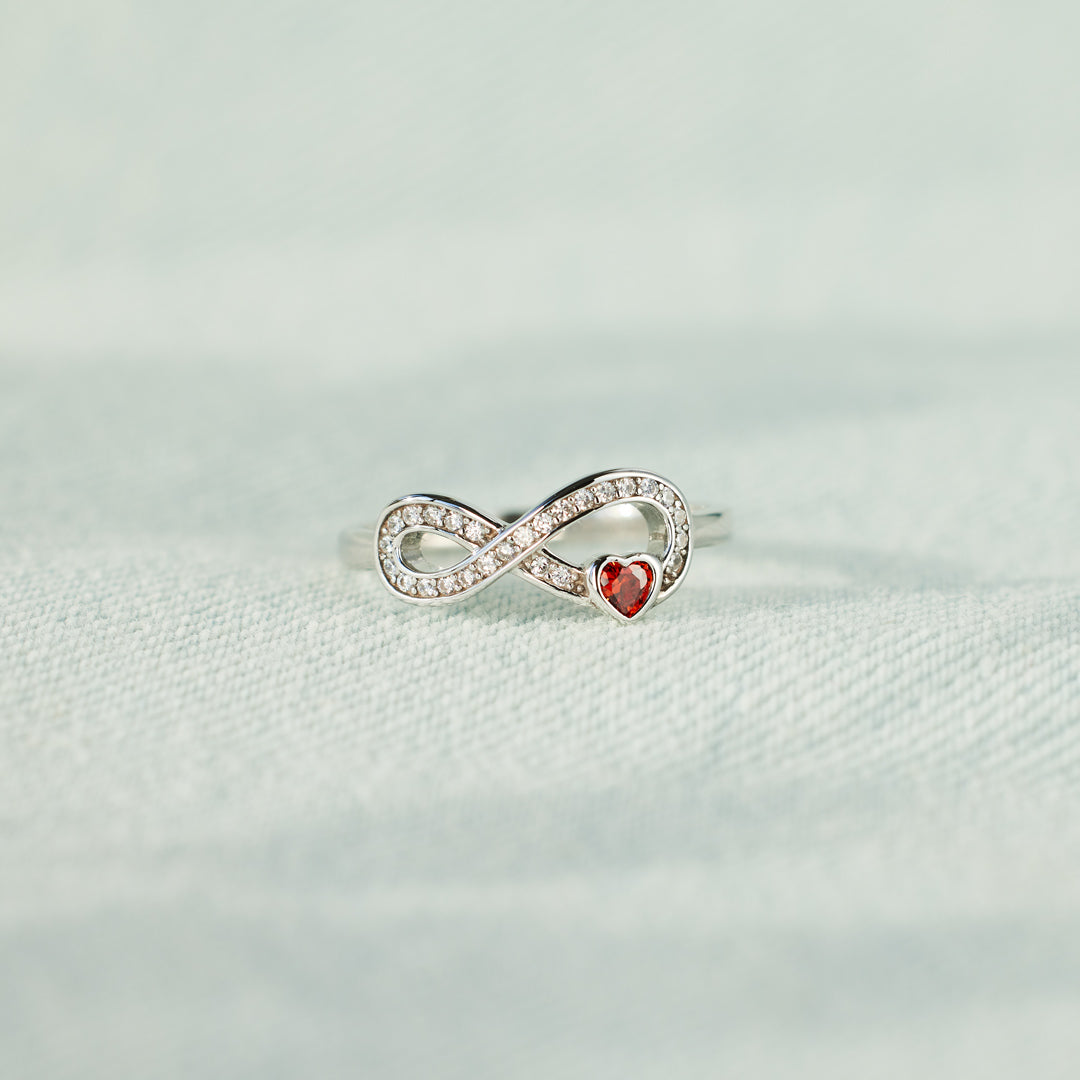 First My Daughter Heart Infinity Ring