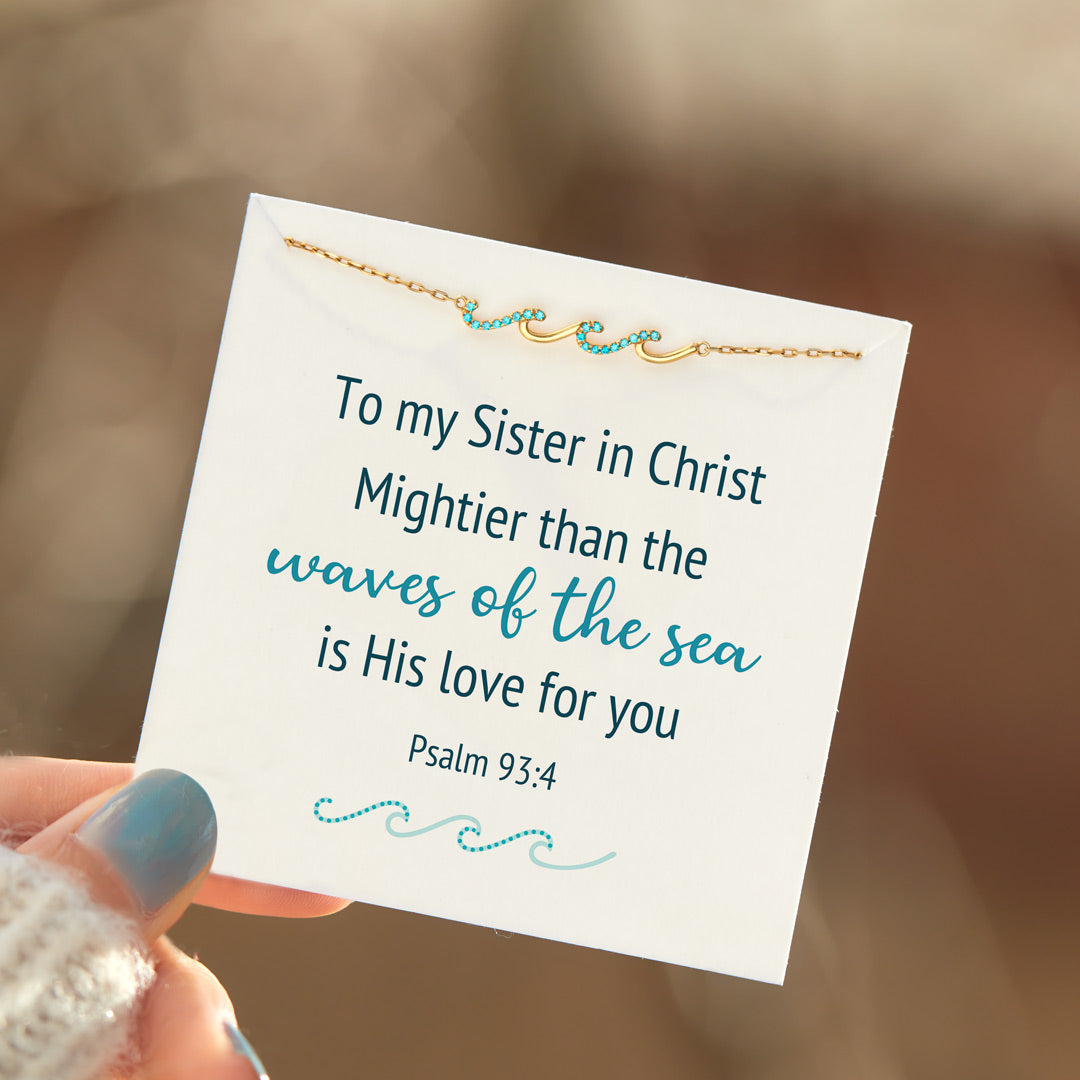 Sister In Christ Triple Wave Bracelet